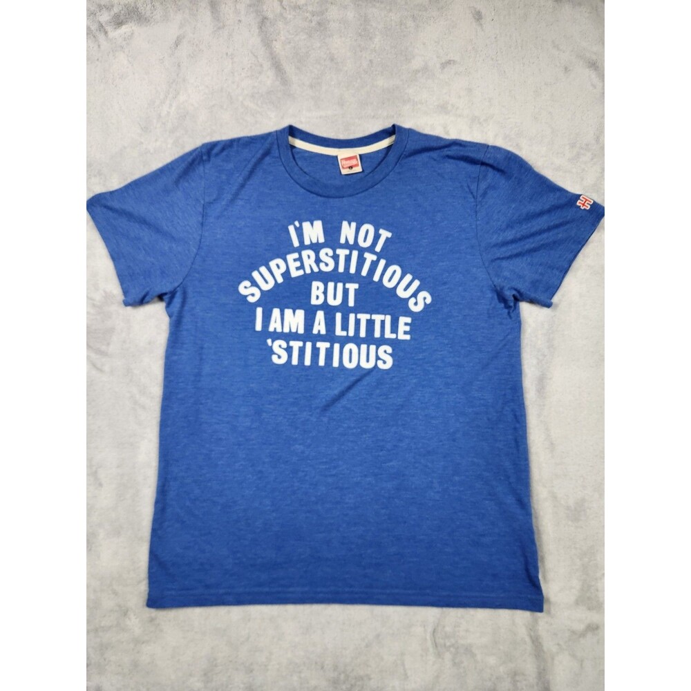 Homage T-Shirt Mens L Blue The Office Superstitious USA Made